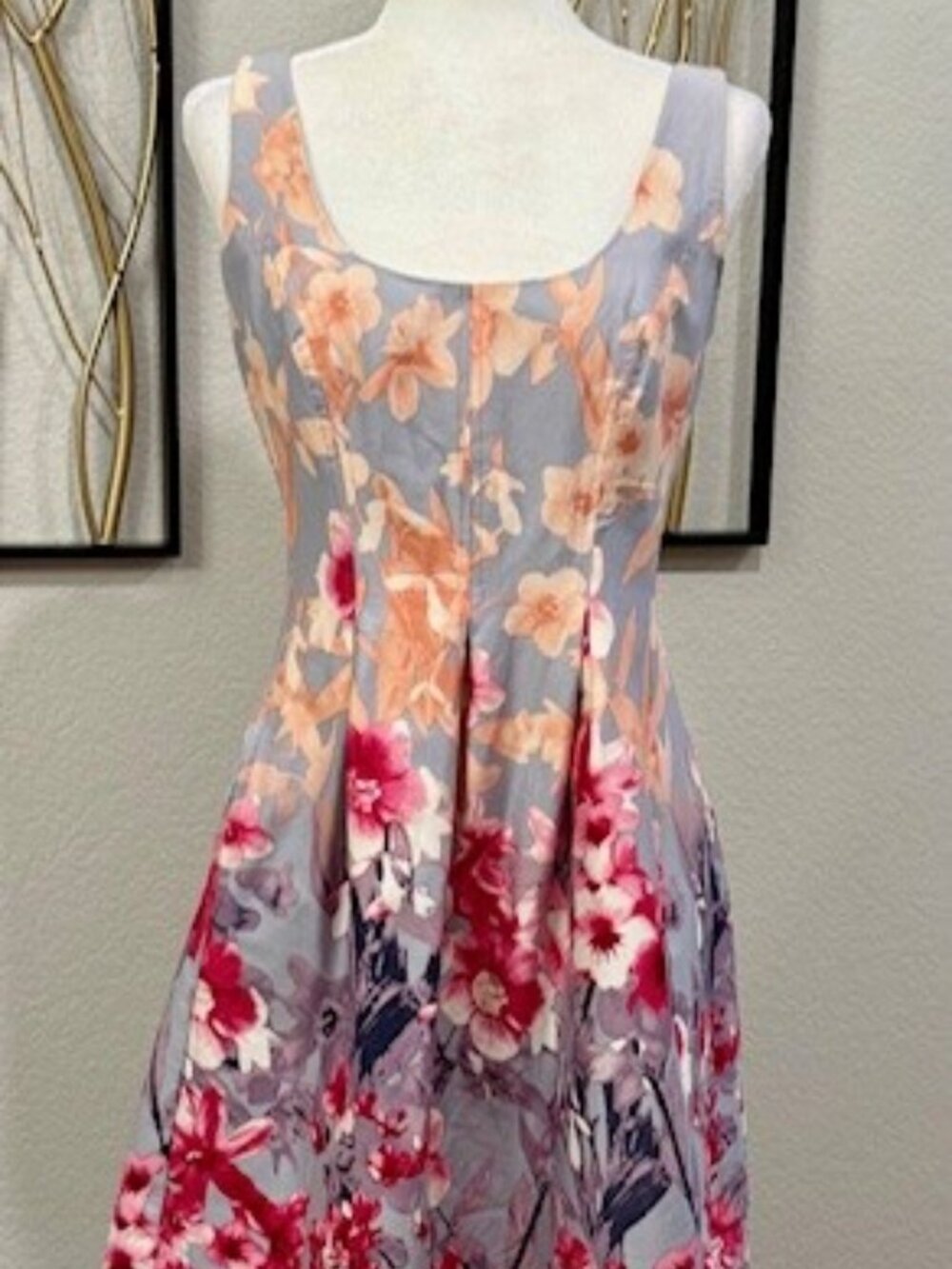 NINE WEST Floral Fit & Flare Dress